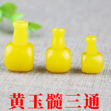 厂家批发黄玉髓玛瑙三通佛头diy佛珠手链星月金刚菩提子配件