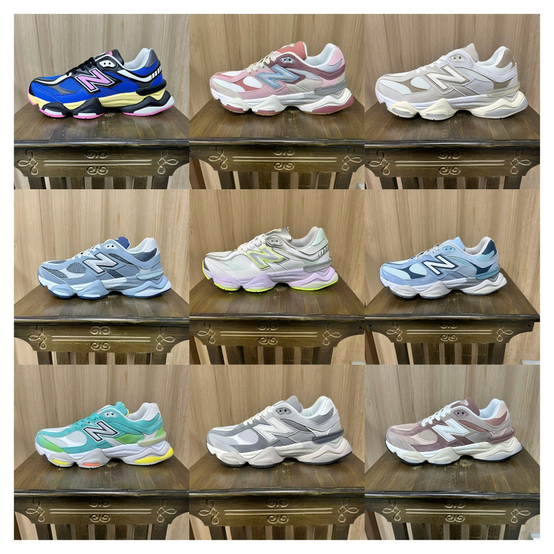 Original Foreign Trade Nb9060 Little Elephant Hoof Dad Sneakers, Unisex Low-Top Genuine Leather Casual Retro Wear-Resistant Running Shoes