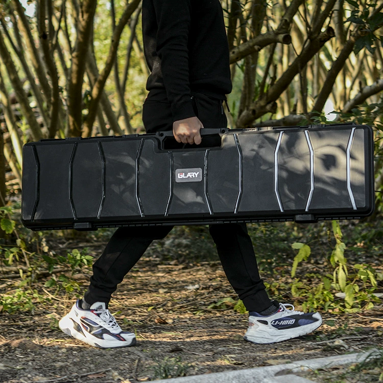 Длинный портативный ящик для хранения инструментов, пластиковый защитный ящик для музыкальных инструментов, уличный антисейсмический водонепроницаемый IP65