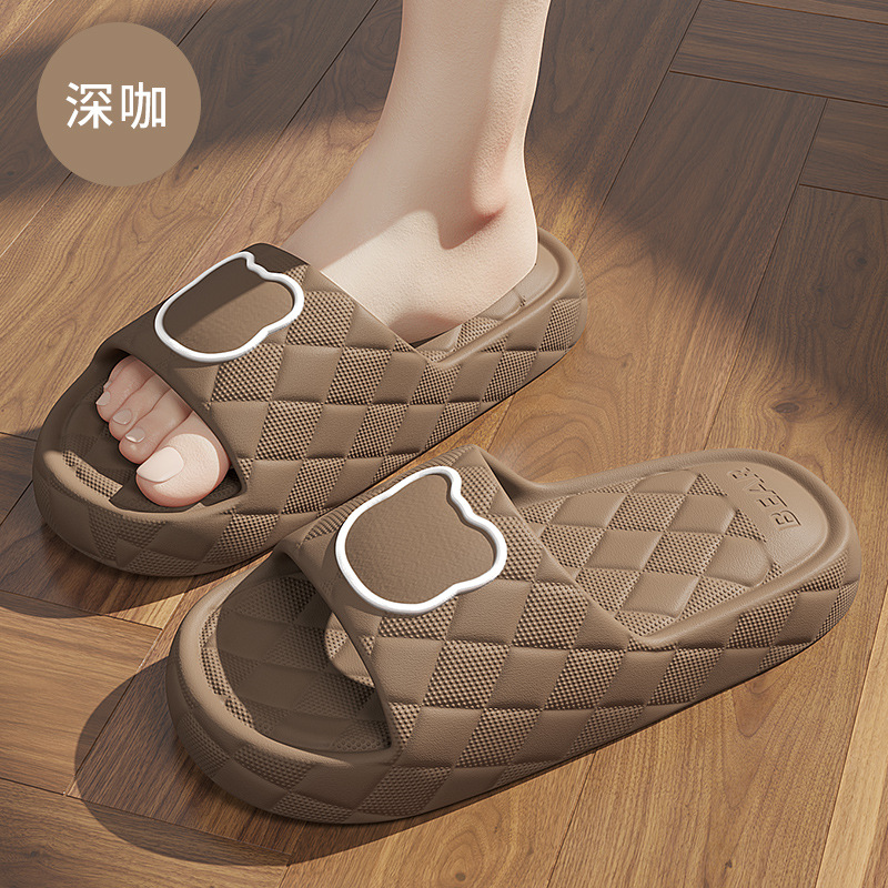 Zapatillas de verano zapatillas de dibujos animados mujer suela gruesa casa chanclas de baño interior zapatillas de baño hombres eva sandalias y zapatillas al por mayor