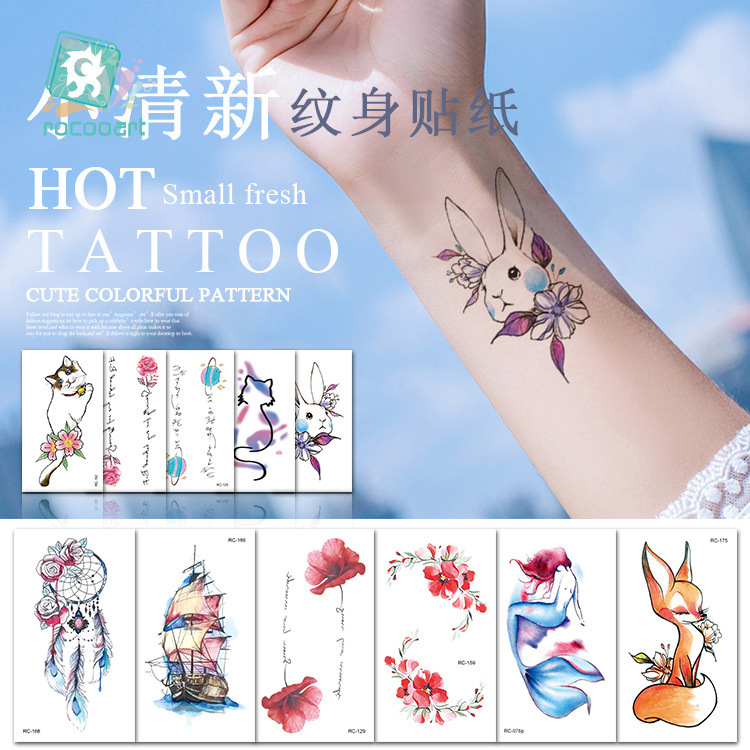 Cross-border source waterproof tattoo stickers ins style clavicle fashion personality beautiful temporary small fresh tattoo stickers