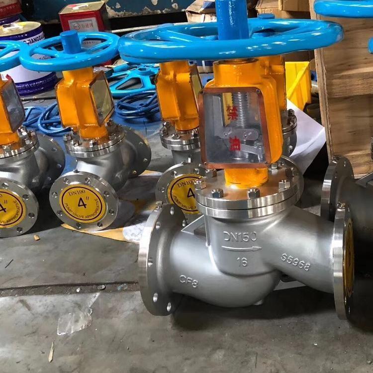 YJ41W-16P 手动氧气截止阀 304不锈钢S型单向切断型氧气截止阀