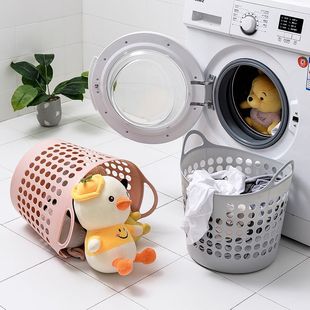 Dirty Clothes Storage Basket Household Dirty Clothes Basket Toy Storage Basket Soft Plastic Bathroom Sundries Storage Artifact Dirty Clothes Basket