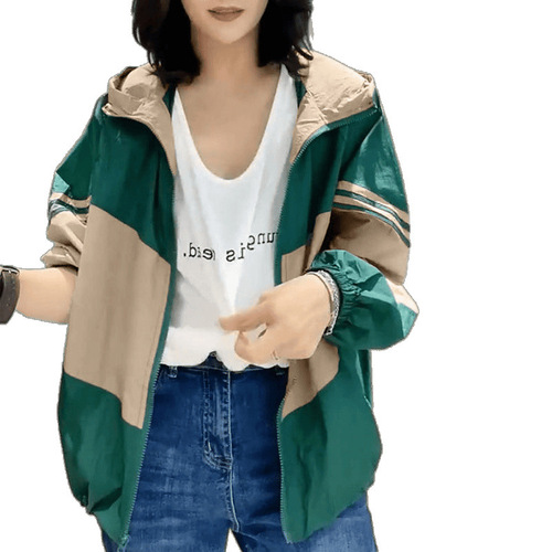 Women's Hooded Sun Protection Coat 2025 Spring New Loose Plus Size Casual Lightweight Breathable Cool Outerwear Sun Shirt