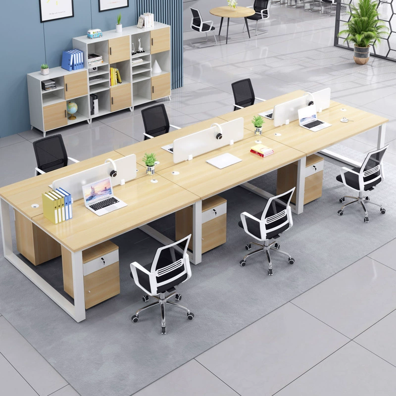 Комбинация стола и стула для сотрудников, простая современная офисная рабочая станция на четверых, обслуживание клиентов, телемаркетинг, стальной каркас, стол с слотом для карт