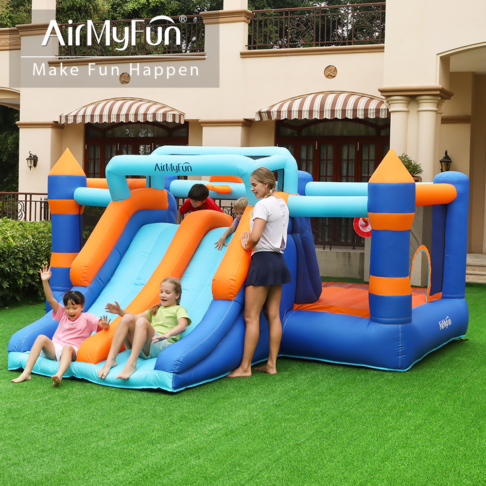 AMF inflatable castillo infantil inflatable casero cama trampolín interior y exterior castillo infantil casero inflatable tobogan