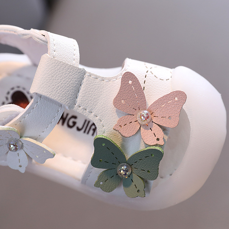 Sandali per bambine estive, suole morbide, berretti anti-calcio, scarpe per bambini di 1-2 anni, scarpette da principessa per giovani_voghion.com