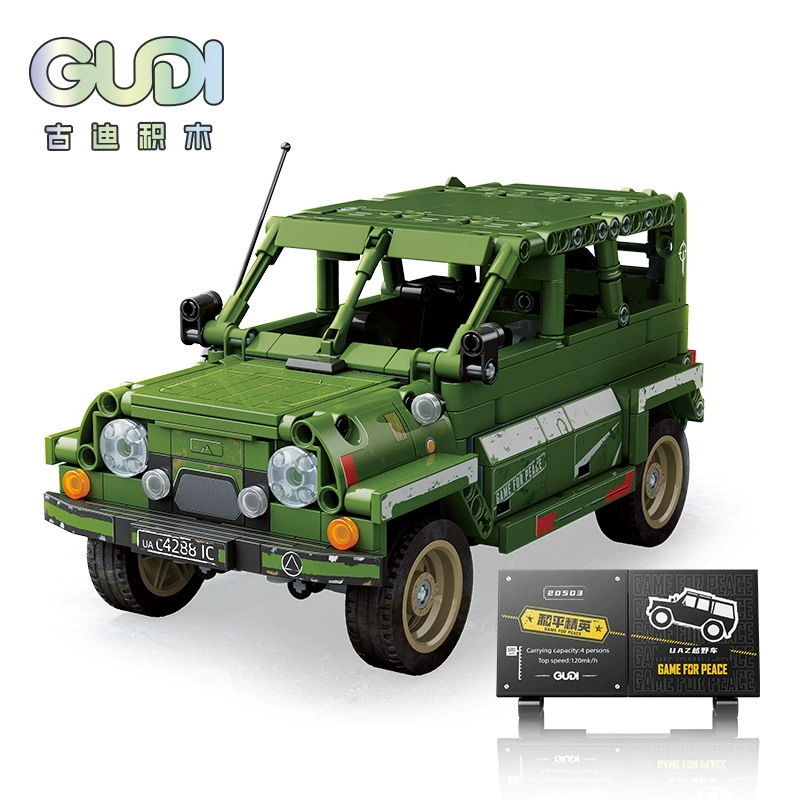 Warrior, SUV, transport, assembly model for boys, constructor, toy, small particles