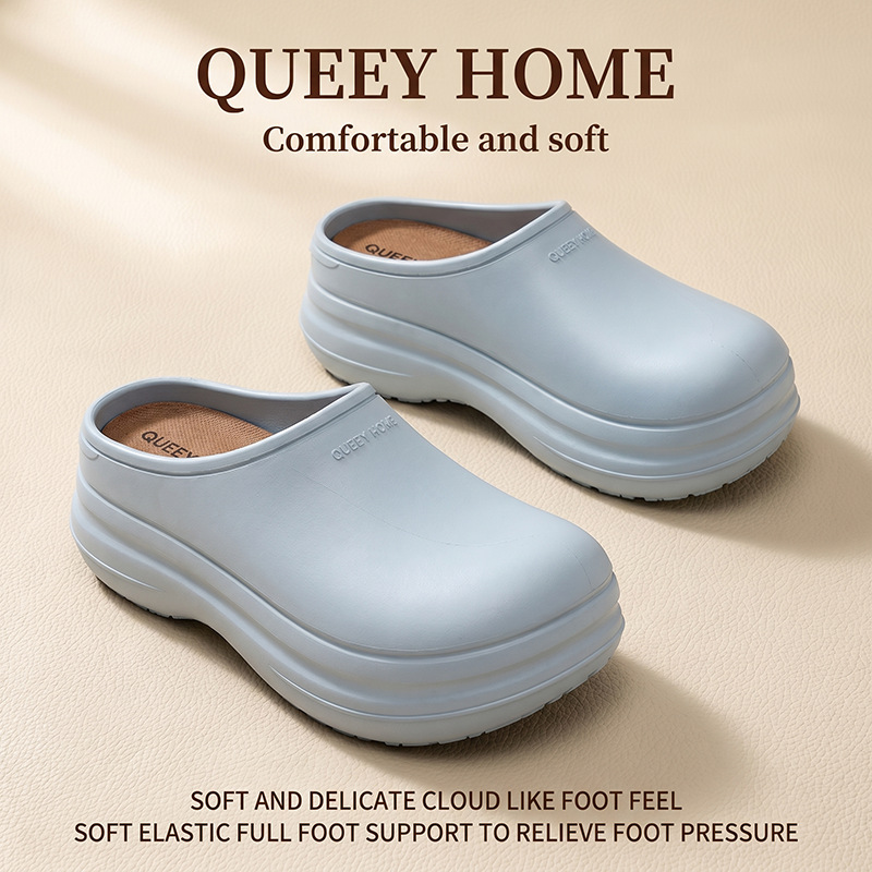 Pantofole per donna estate 2026 nuove Baotou abbigliamento esterno impermeabile con suola spessa comode pantofole antibatteriche e deodoranti per la casa antiscivolo per donna
