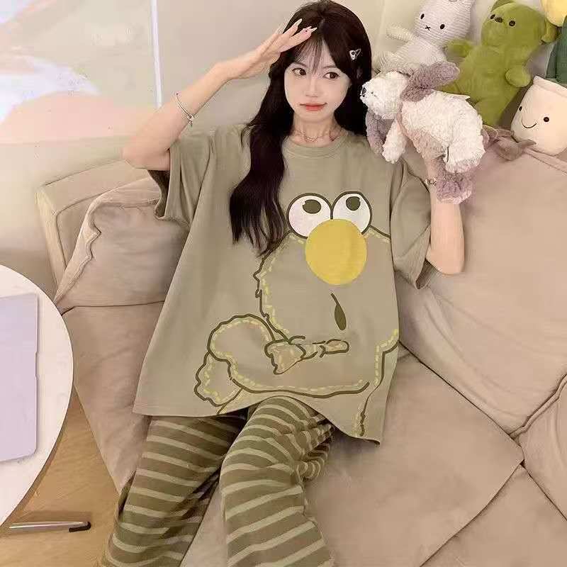 Pajamas and Pajamas for Women Summer 2025 New Short-Sleeved Pants Korean Style Large Size Women's Home Wear Suit Women Summer