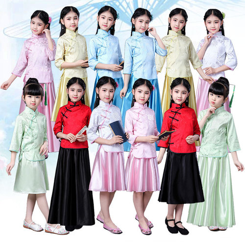 Children's costumes, Republic of China costumes, ladies' costumes, student costumes, girls' little fairy costumes, guzheng and guqin costumes, bridesmaids