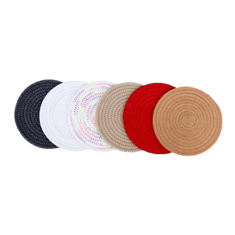 almohadilla de mesa aislante simple almohadilla de taza multifuncional almohadilla de disco tejido almohadilla de aislamiento térmico hogar almohadilla de aislamiento térmico de comedor occidental