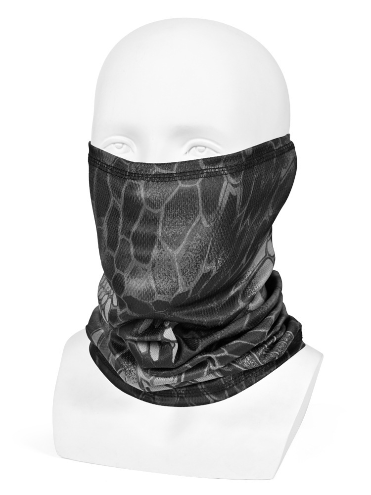 Pañuelo de seda de camuflaje para casco, pañuelo para la cabeza para pesca al aire libre, máscara de protección solar para el cuello de verano, transpirable para ciclismo y deportes.