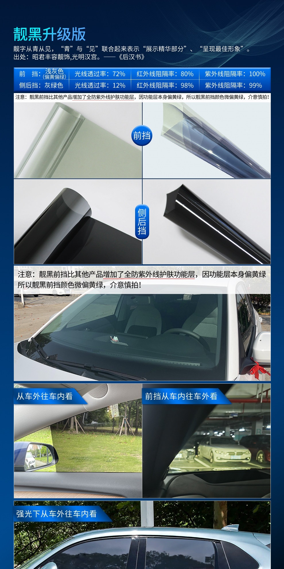 China Aerospace Sanyou Car Window Film Anti-Splash Heat Insulation Full Car Film Sun Protection Upgraded Version