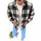 2022 Autumn and Winter New European and American Men's Shirt Men's Wool Printed Plaid Shirt Casual Jacket for Men