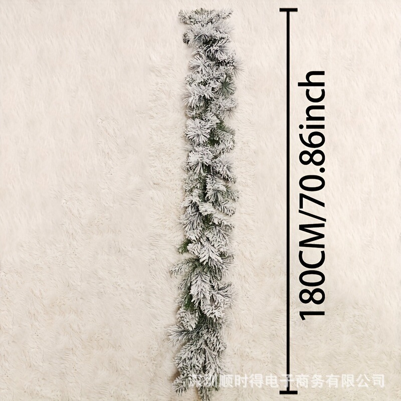 Shushidex 2025 新しいクロスボーダー TEMU クリスマス植毛籐スプレー白 DIY 装飾暖炉中庭ドアペンダント|undefined