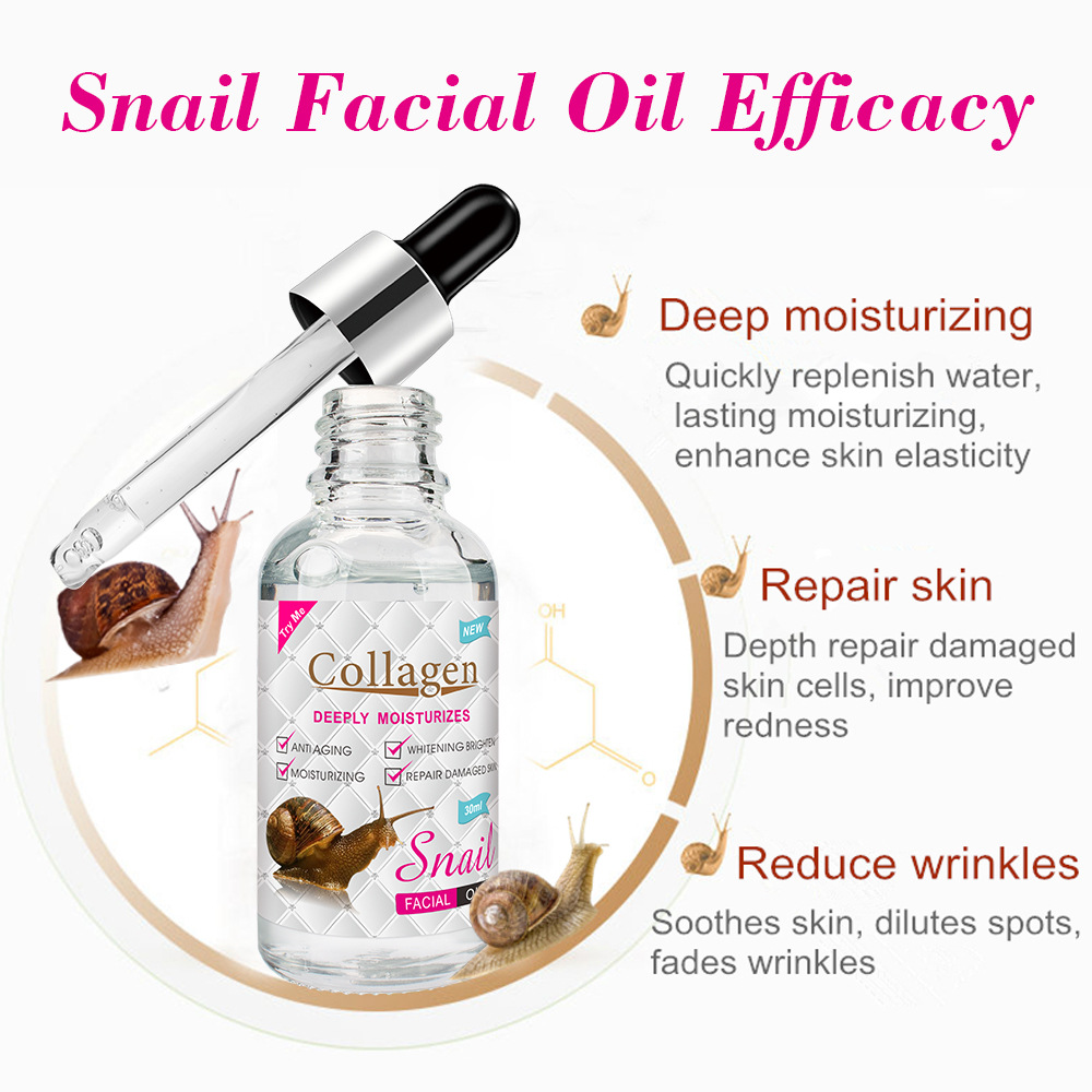 Cross-border peimei snail bone collagen massage oil Facial massage Essential oil moisturizing and hydrating wholesale Facial oil