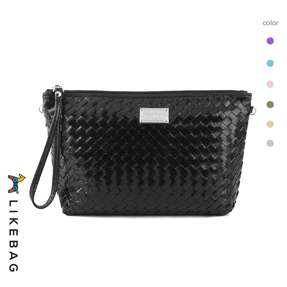 Bolsa de cosméticos de mano transfronteriza europea y americana bolsa de viaje tejida de moda bolsa de almacenamiento portátil bolsa de lavado logo puede ser añadido