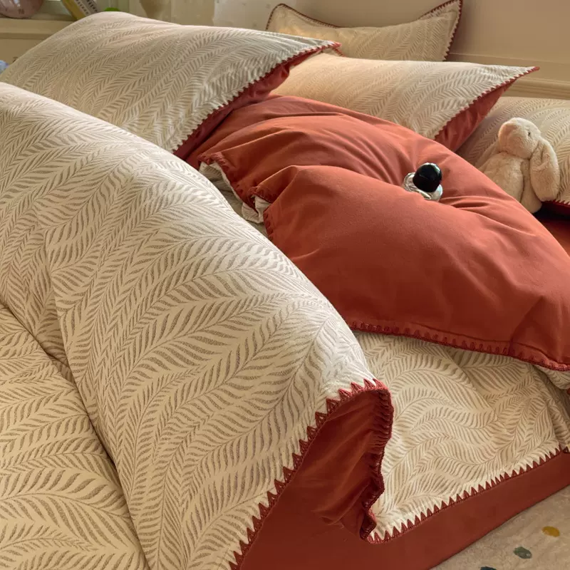 秋冬加厚全棉磨毛四件套南通家纺床上用品纯棉床单被罩三件套被套