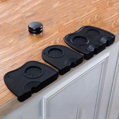 Coffee Press Powder P pad Thick Anti-slip Corner Filling Pad Presser Filling Seat Coffee Mat Black Coffee Color