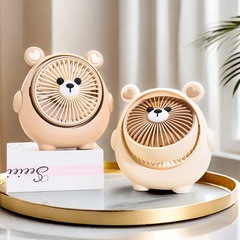 新型萌え犬かわいい扇風機USB充電三段角度調整デスクトップベッド家庭用手持ち扇風機