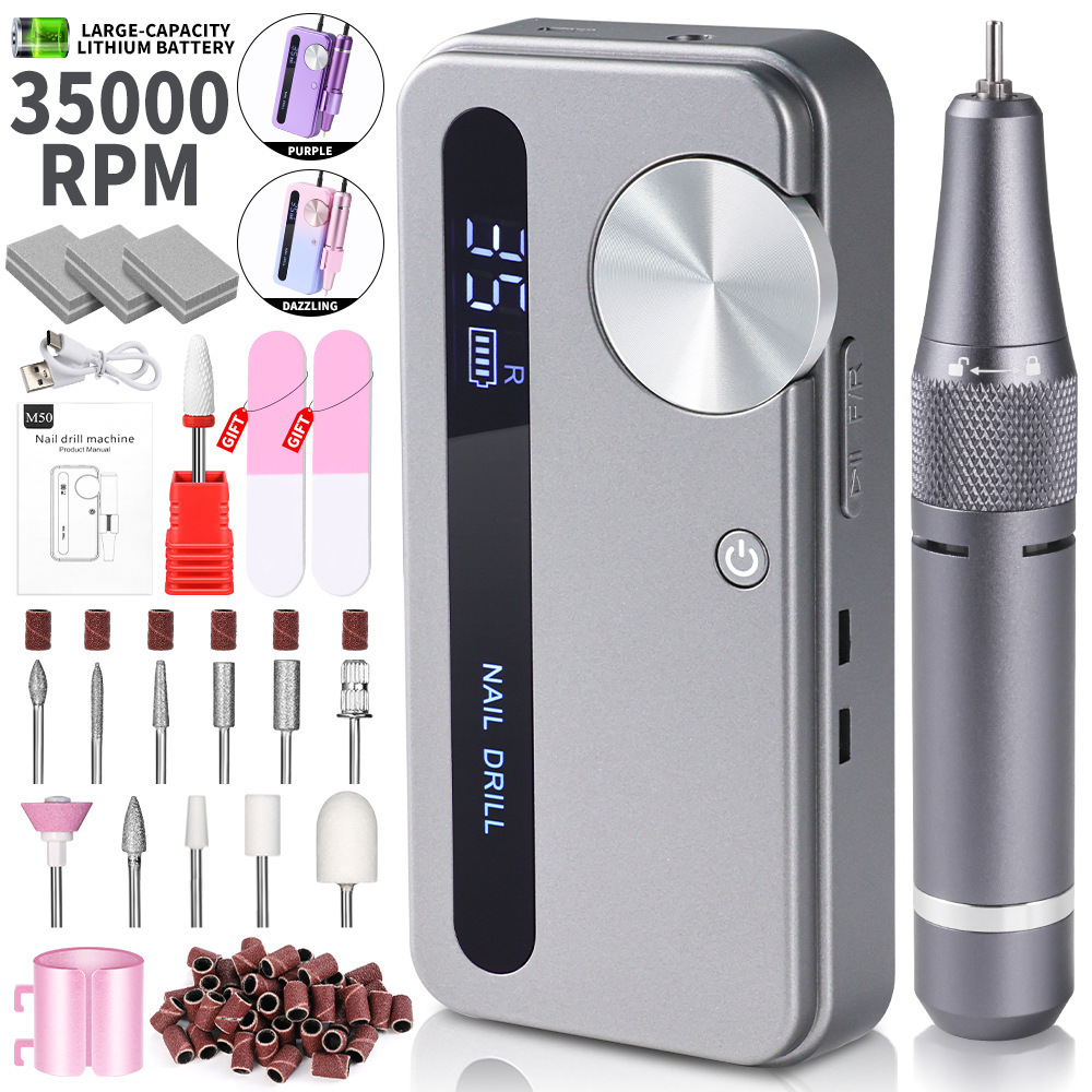 Lijadora de uñas de almacenamiento de energía transfronteriza, descargador de uñas recargable portátil, rectificador de uñas, lijadora de uñas, tienda de uñas especial