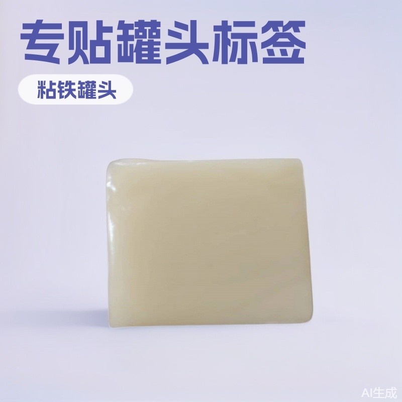 厂家批发热熔胶粘铁罐头标签专用午餐肉狗粮猫粮包装标签热熔胶块