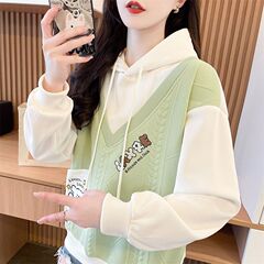 卫衣2025新款学院宽松两件春秋马甲小个子设计上衣开学季