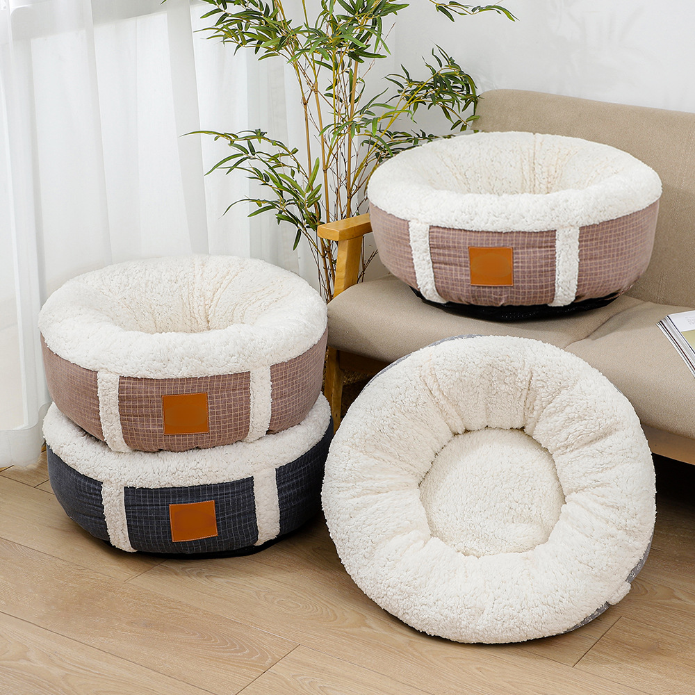 Cat's Nest Four Seasons Universal Super Big Winter Cálido Cat Villa Cerrado Red de Internet Multer Cat Family Donut Perro