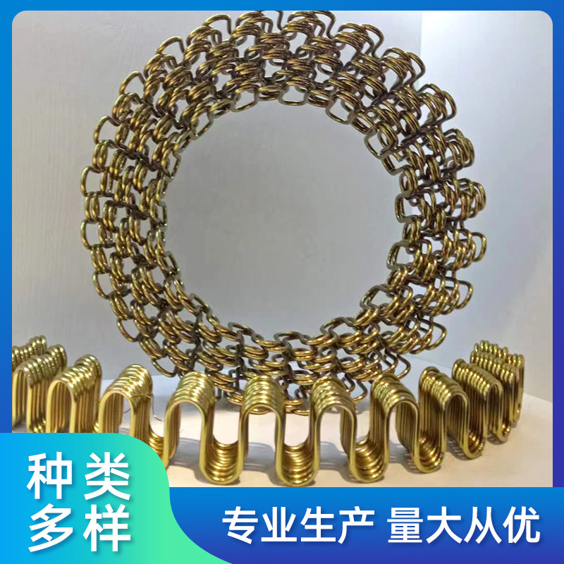 Galvanized Silver Coil Spring, Sofa Spring, Snake-Shaped Electroplated Black Lacquer Furniture Cushion Snake Spring, Round Spring, Thickened Material