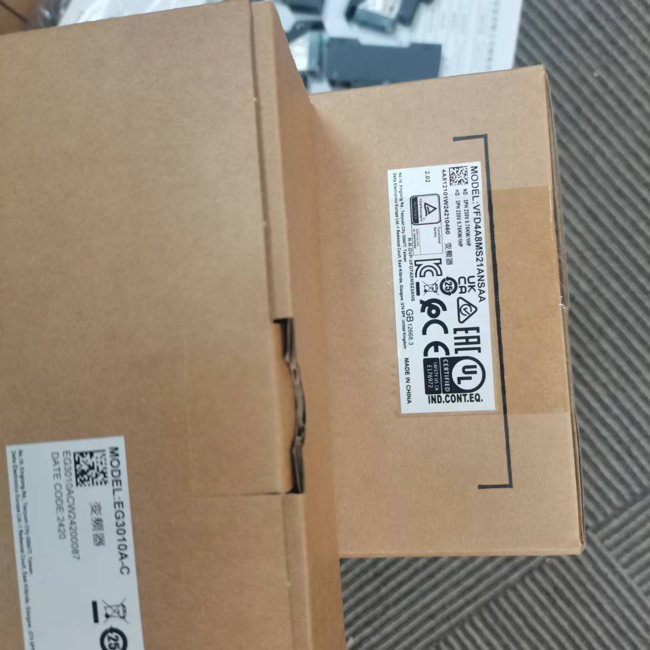 原装正品VFD4A8MS23ANSAA台达变频器0.2KW/单相230V多功能/迷你型