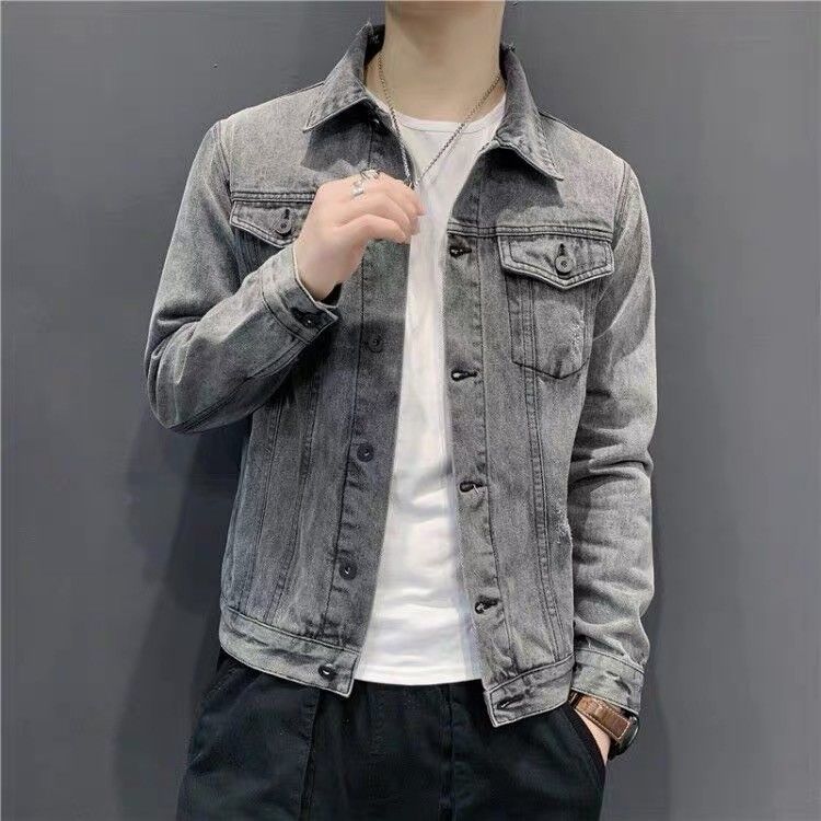 Shanli Dadi Men's Denim Jacket Spring and Autumn New Handsome Clothes Fashionable Men's Korean Style Spring Wear Thin Outer