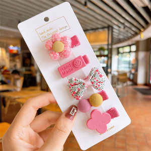 Red de Internet para niños horquilla tocado 2025 nueva niña horquilla niña linda bebé flequillo clip de cabello roto