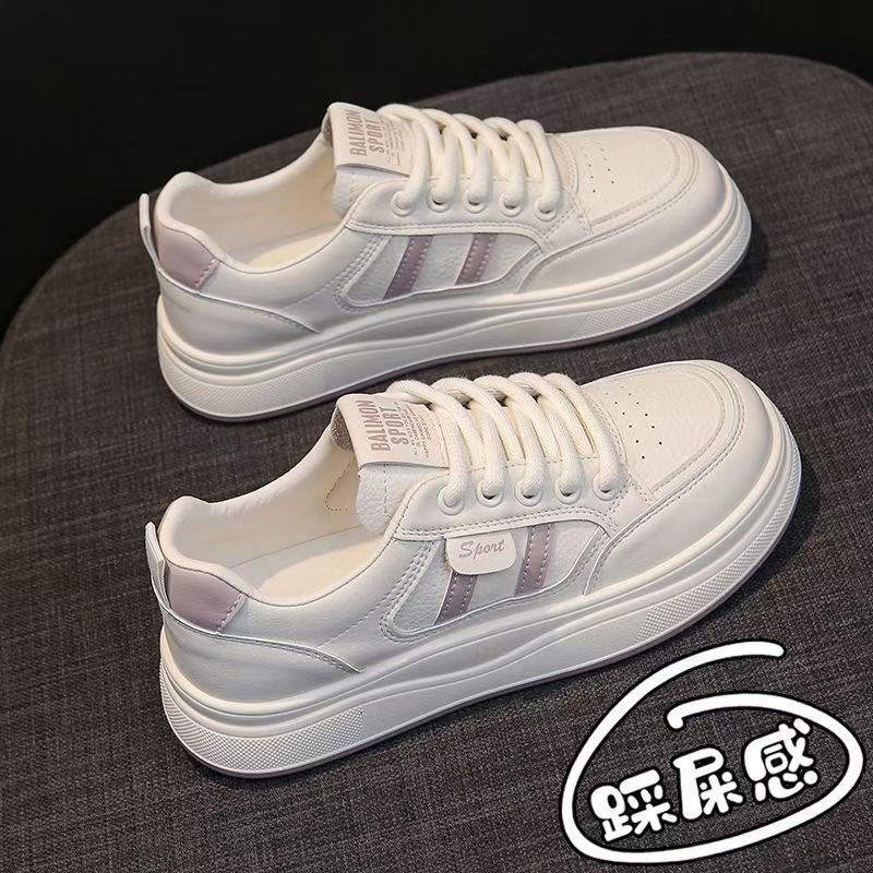 Women's Shoes 2026 New Spring Hot-Selling Versatile Thick-Soled Flat White Sneakers for Female Students Casual Sports Sneakers for Women