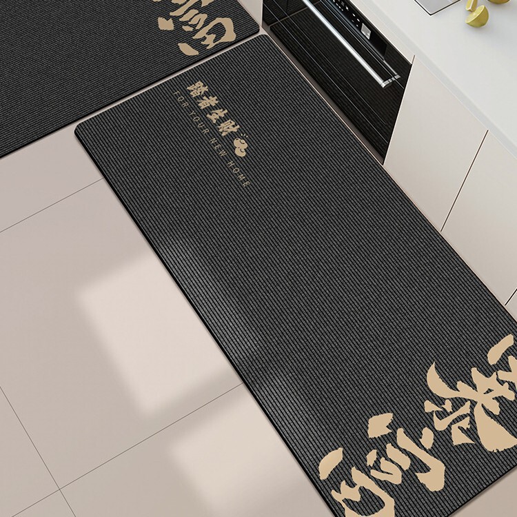 新しいキッチン専用フロアマット、厚みのある汚れ防止、油吸収性、水吸収性マット、拭き取り可能、洗濯不要、耐摩耗性フットマット、保護コースター|undefined