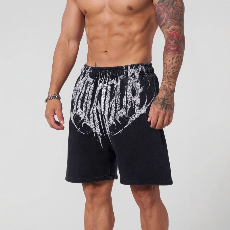 Youngla Men's Shorts Summer Sports Fitness Five-Point Pants Joggers Muscle Bodybuilding Casual Cotton Shorts