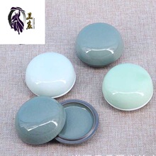 批发低盖青釉印泥盒古风文艺陶瓷个性创意印泥盒书法用品一件代发