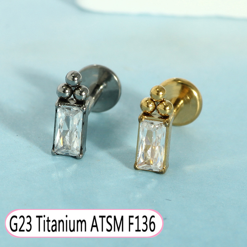 Hot Selling Titanium Alloy Star Zircon Tongue Lip Nail Jewelry for Women Light Luxury Piercing detail image 7