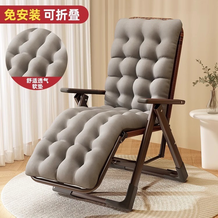 藤椅子藤編み折り畳み昼休みリクライニングチェア家庭用レジャー背もたれ老人怠惰椅子耐久性昼寝ベッド折り畳み椅子