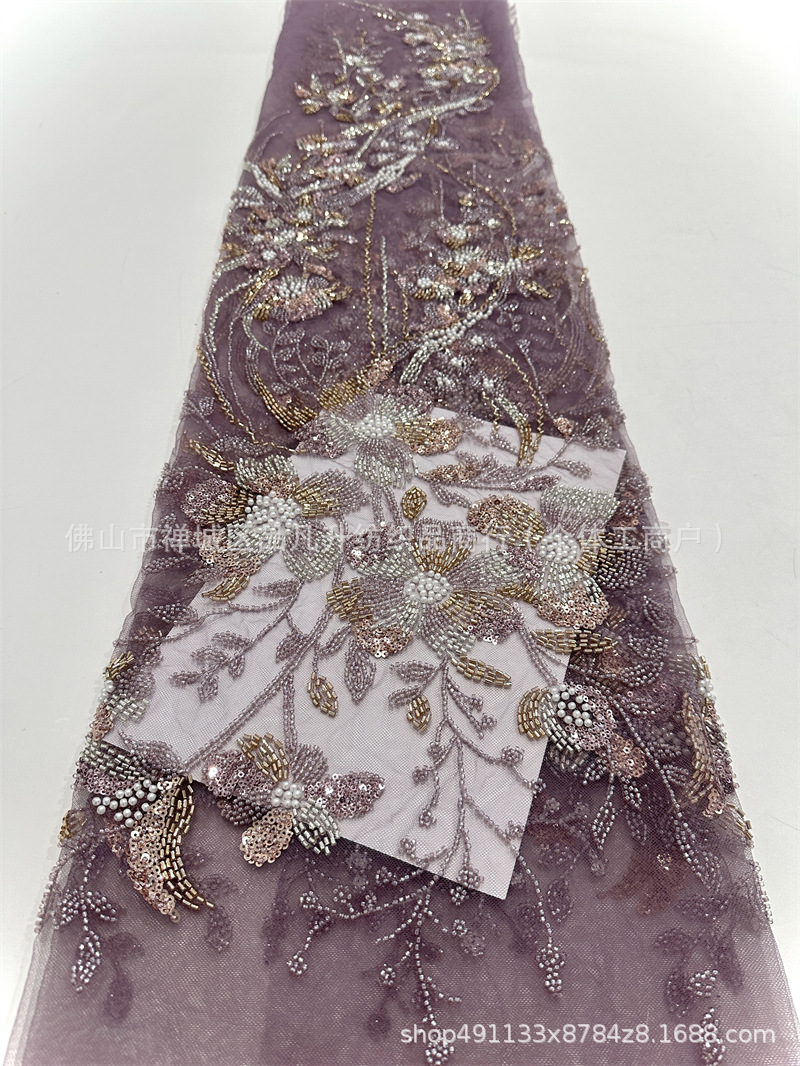 Vestido de boda europeo y americano Suzhou cheongsam ropa de moda tela de vestido comercio exterior transfronterizo al por mayor tela bordada image 9
