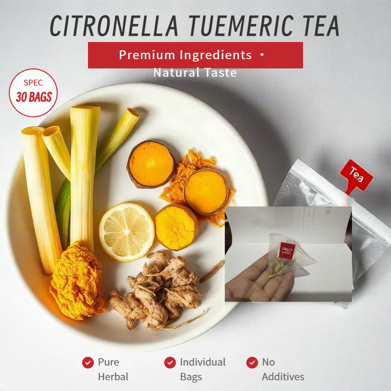 Lemongrass Turmeric Ginger Tea Bags 2g x 30 Cold Brew Herbal Tea Sugar Free in use