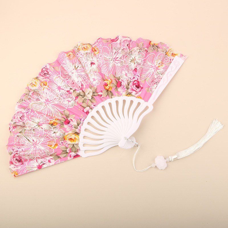 Abanico Plegable de Encaje de Plástico, Estampado, para Danza image 128