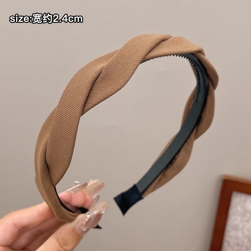 Bandas de cabello para mujeres de alto nivel, estilo extranjero, bandas de cabello de moda, cráneo alto para salir, bandejas de cabello de presión de cabello para lavar la cara, bandas de cabello