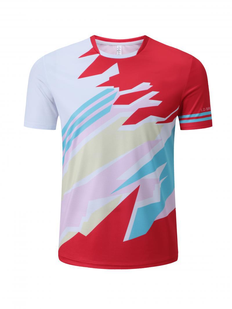 Nuevo tipo de chaqueta de bádminton de mesa de secado rápido chaqueta de bádminton transpirable hombre chaqueta deportiva de mangas cortas chaqueta de mesa de pluma puede imprimir logotipo