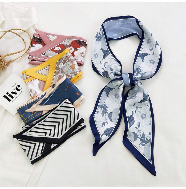 Fashion Printing Ribbon Silk Scarf Wholesale display picture 22