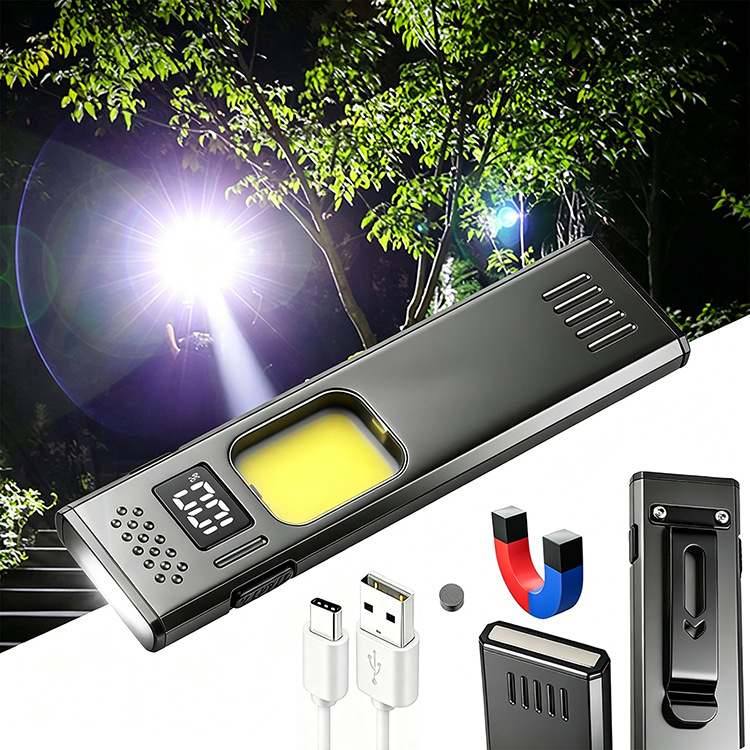 Multifunctional Mini Work Flashlight, Pocket Flashlight, Tactical Flashlight, Magnetic Clip, Portable Flashlight