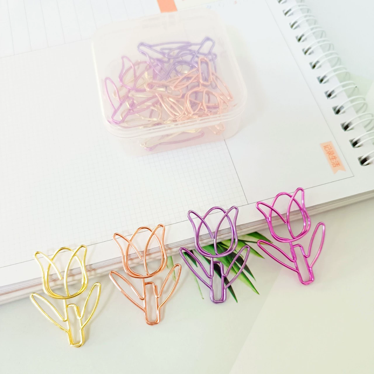 Цветные тюльпаны изогнутые булавки цветные скрепки офисные канцелярские металлические подписные зажимы