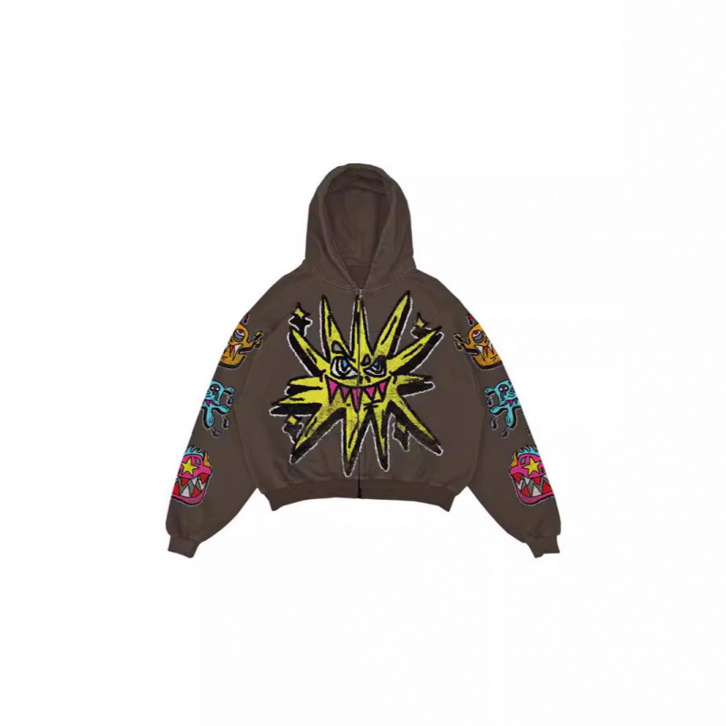 Men's Clothing European And American Trendy Brand Sweatshirt 3D Digital Printing Y2K Retro Unisex Loose Hoodie Sweatshirt_viptrois.com