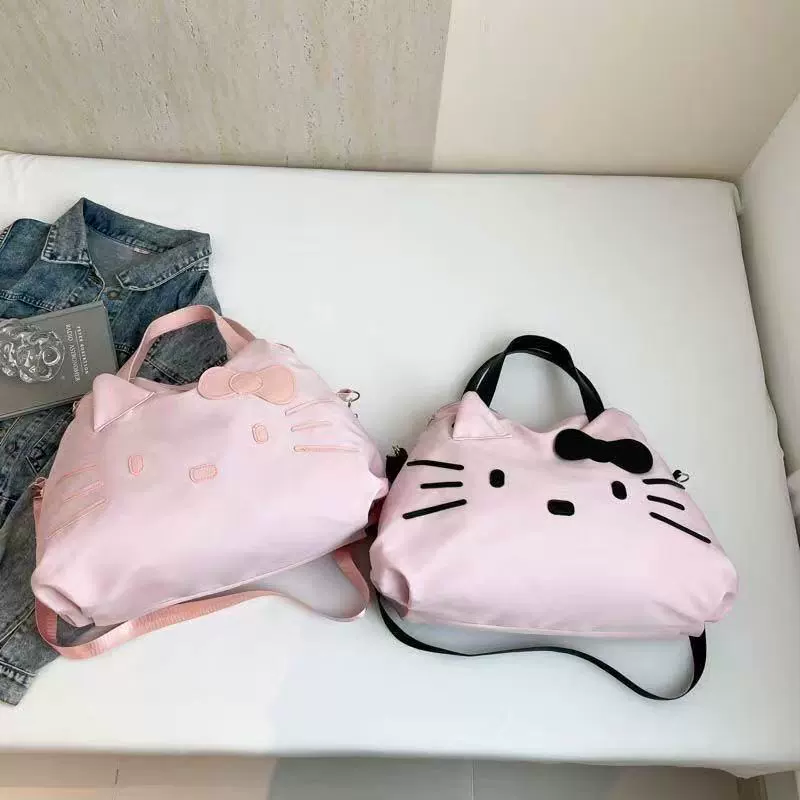 Плечевая дорожная сумка (Hello Kitty) вместительная с держателем для карточек, 0,27 кг