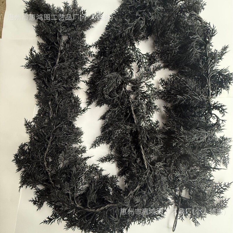 跨境亚马逊批发圣诞工艺品诺福克松藤条  PE材质手感料松柏叶松针|undefined